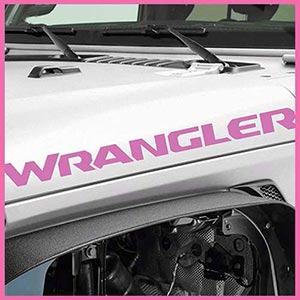 Bogar Tech Designs - Vinyl Hood Decal Sticker Letters Compatible with Jeep Wrangler